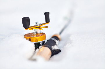 Fishing rod for winter fishing.