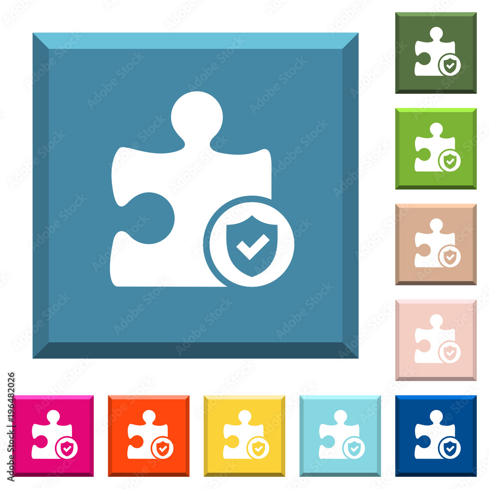 Poster plugin protected white icons on edged square buttons
