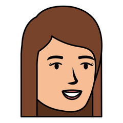 beautiful woman head avatar character