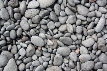 Maui Hawaii worn lava pebbles on beach