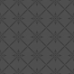 Spider web on dark grey background. Halloween inspired pattern.