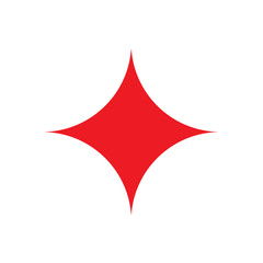 Obraz premium Playing cards game symbol, Diamond, isolated.