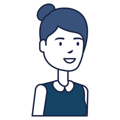 beautiful businesswoman avatar character vector illustration design