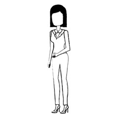 beautiful businesswoman avatar character vector illustration design