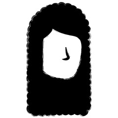 beautiful woman head avatar character vector illustration design