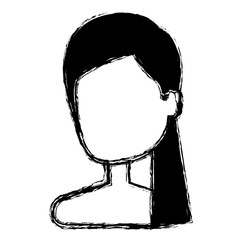 beautiful woman shirtless avatar character vector illustration design