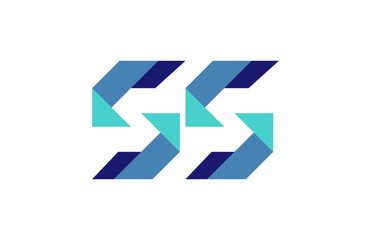 SS Ribbon Letter Logo