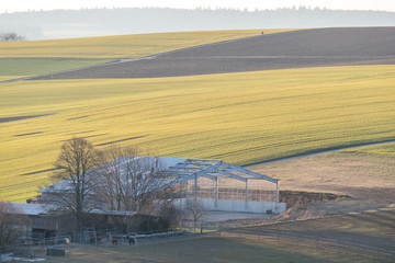 Lagerhalle wir aufgebaut