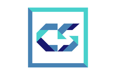 CS Square Ribbon Letter Logo