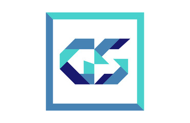 GS Square Ribbon Letter Logo