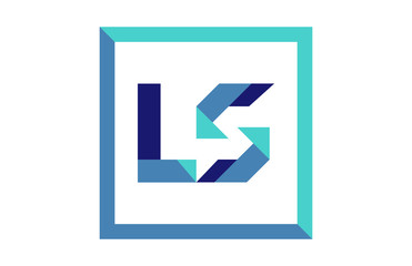 LS Square Ribbon Letter Logo