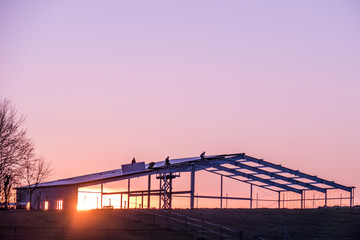 Lagerhalle wir aufgebaut