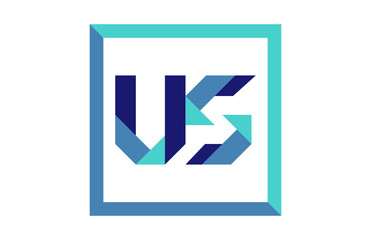 US Square Ribbon Letter Logo
