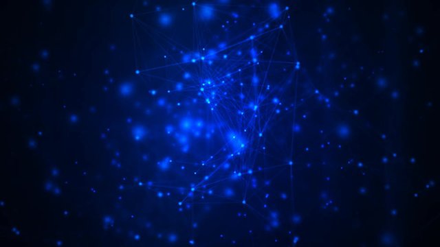 Blockchain technology and cryptocurrency network conceptual abstract animation