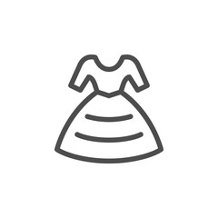 Dress line icon