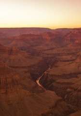 Fototapeta premium Sunset over grand Canyon National Park in Arizona, USA. 