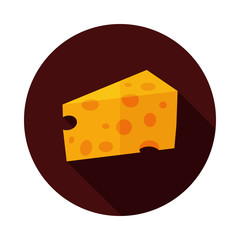 Piece of cheese vector icon