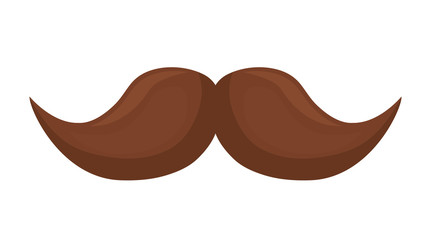 mustache icon over white background, colorful design. vector illustration