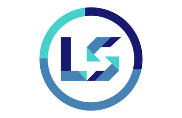 LS Global Blue Ribbon letter Logo