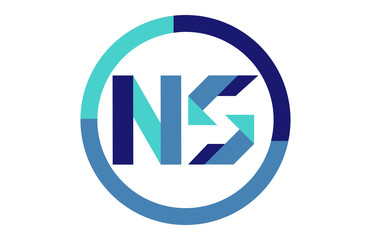 NS Global Blue Ribbon letter Logo