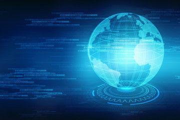 Best Internet Concept of global business, Digital Abstract technology background. Electronics, Wi-Fi, rays, symbols Internet, television, mobile and satellite communications. 3d rendering