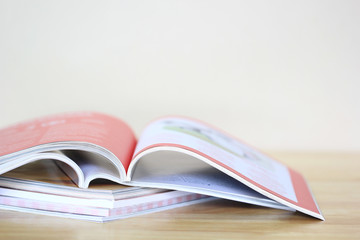 Close up stacking of magazine