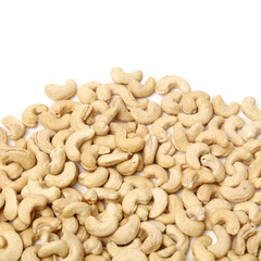 Cashews nut on white background
