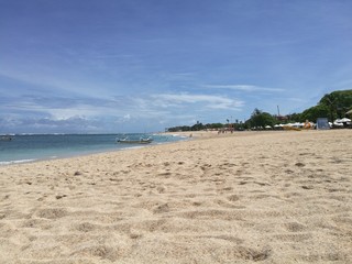 Beach in Bali with blue water Indonesia