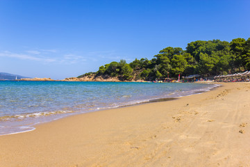 Banana beach on the Skiathos island, Greece