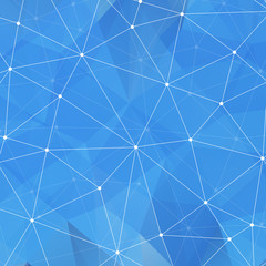 Modern blue geometric texture consisting of triangles, illustration