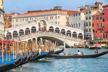 Papier Peint photo autocollant Pont du Rialto Rialtobrücke in Venedig
