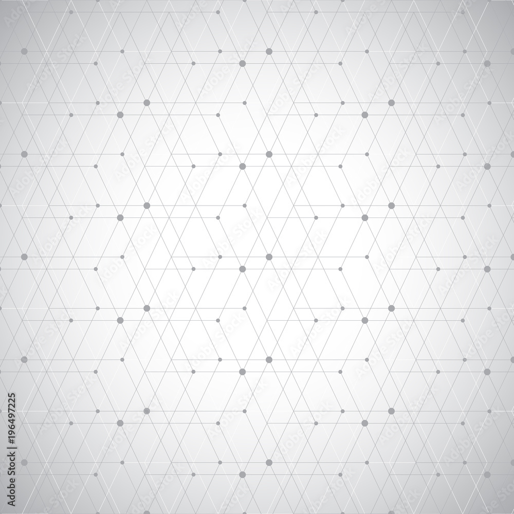 Poster abstract geometric pattern dots in lines . seamless background gray and white texture