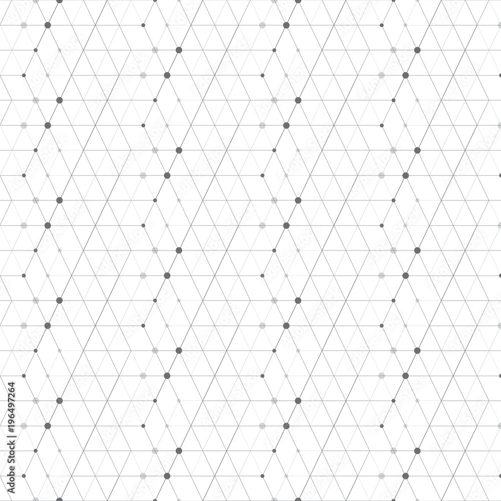 Poster abstract geometric pattern dots in lines . seamless background gray and white texture