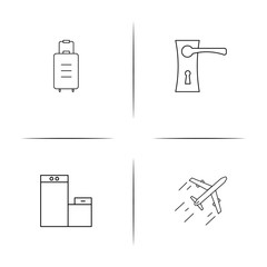 Travel simple linear icon set.Simple outline icons