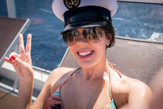 Girl Taking a selfie on Cruise Ship