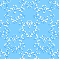 Floral seamless wallpapers in the style of Baroque . Can be used for backgrounds and page fill web design. illustration