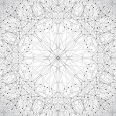 Geometric grey illustration background molecule and communication for your design