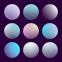 Modern 3d gradient set with round abstract backgrounds. Colorful fluid covers for calendar, brochure, invitation, cards. Trendy soft color. Template with round gradient set for screens and mobile app