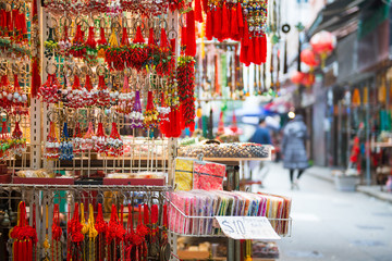HONG KONG – January 10, 2018 :Upper Lascar Row historical market