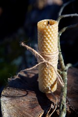 Candle, made with their hands