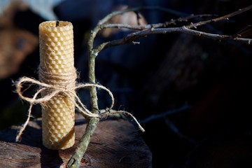 Candle, made with their hands