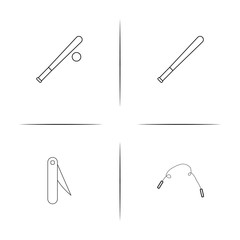 Sport Fitness And Recreation simple linear icon set.Simple outline icons