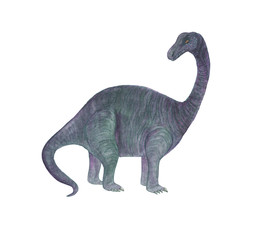Watercolor painting dinosaur