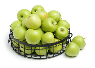 Green apple isolated on white background 