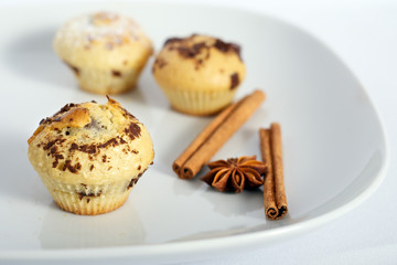 Cooked sweet muffins