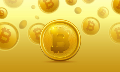Golden bitcoin digital currency