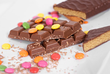 Sweet chocolate and candies