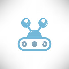 robot character in grunge style