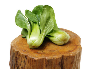 Pok Choi on white background