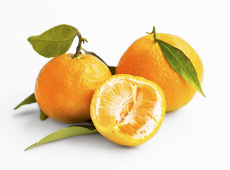 Clementines citrus fruits isolated